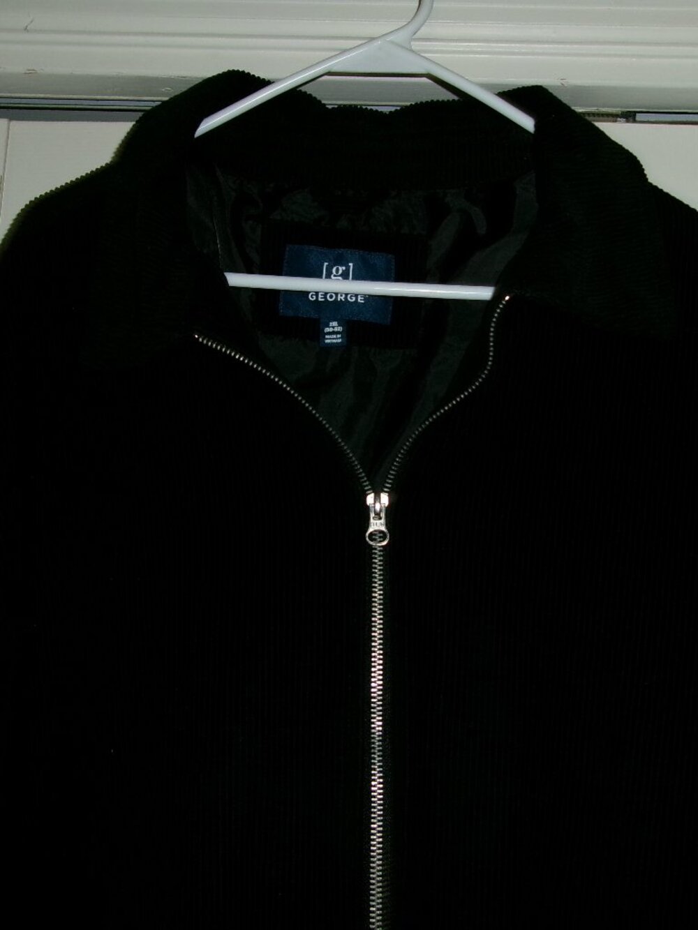 Men's Ribbed Black George Jacket Size 2XL "NWOT"